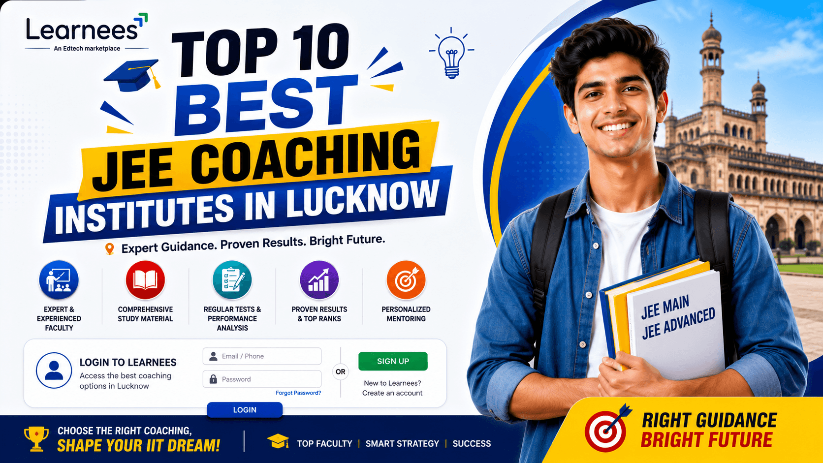 Top 10 Best JEE Coaching in Lucknow – Fees, Faculty & Results