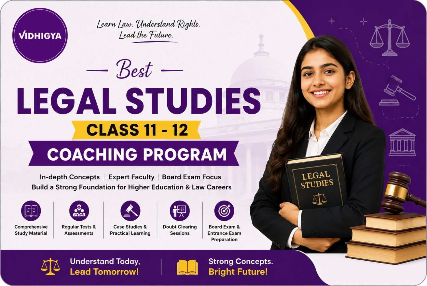 Best Legal Studies Class 11-12 Coaching Program  Vidhigya Institute Civil Lines, Prayagraj 