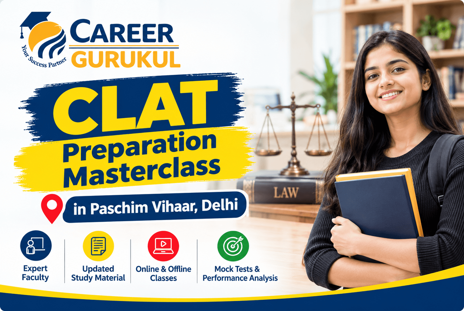 CLAT Coaching in Paschim Vihar Delhi 