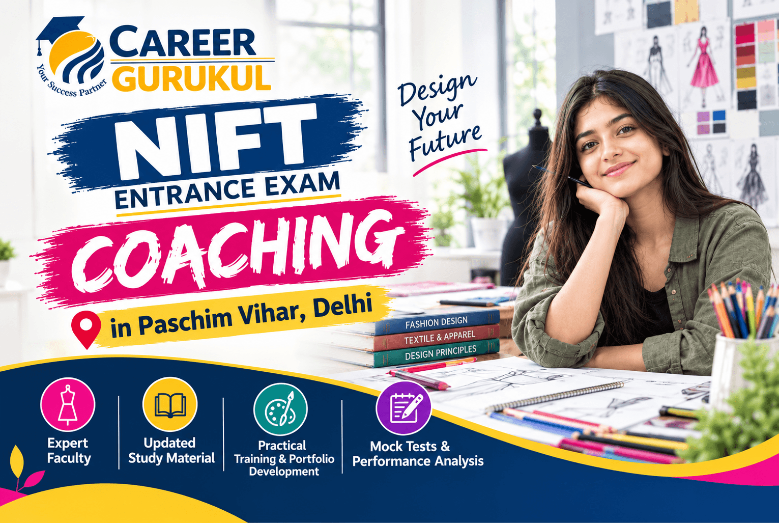 NIFT Entrance Exam Coaching in Paschim Vihar Delhi