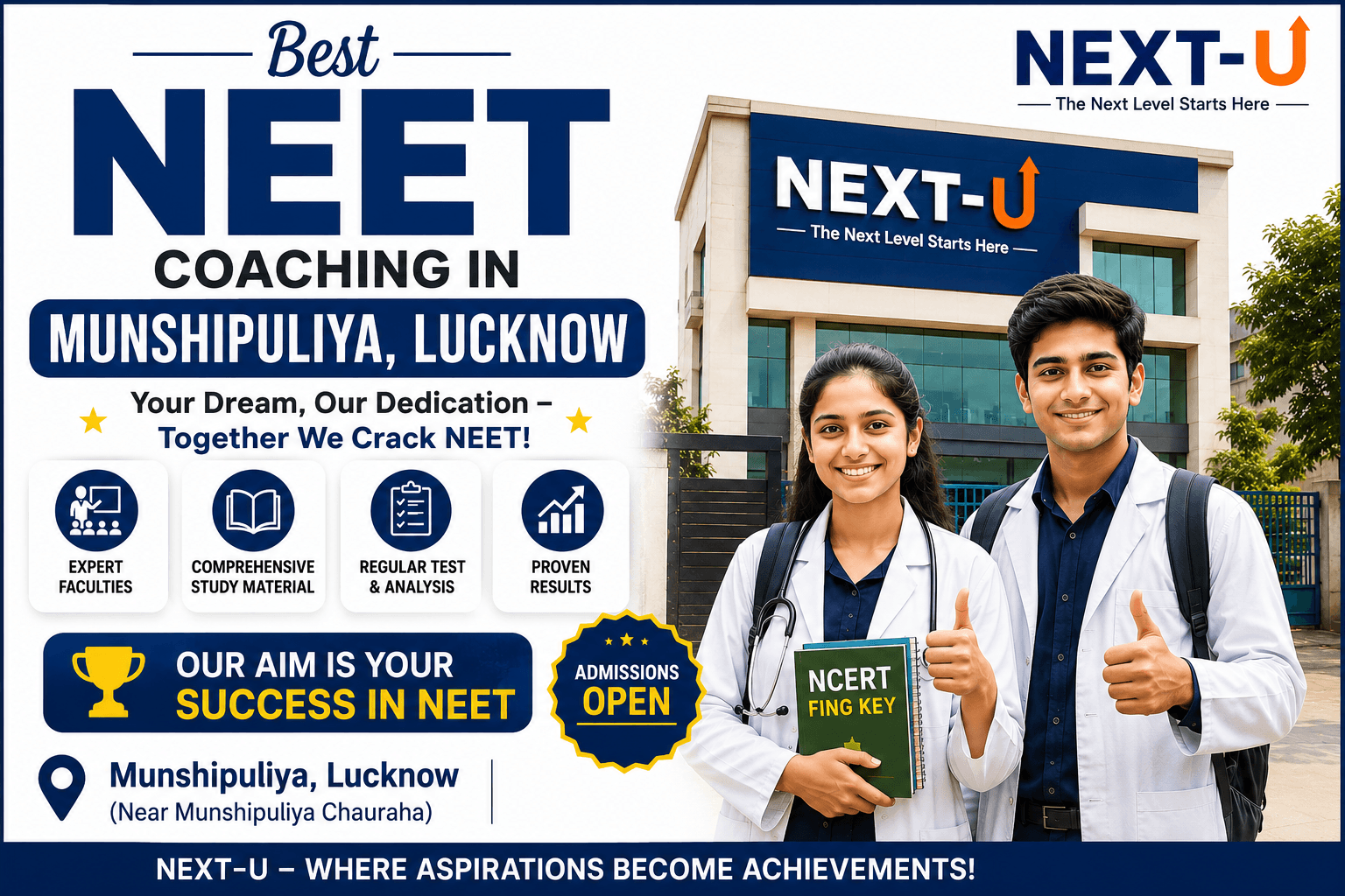 Best NEET Coaching in Munshipuliya Lucknow | Next-U