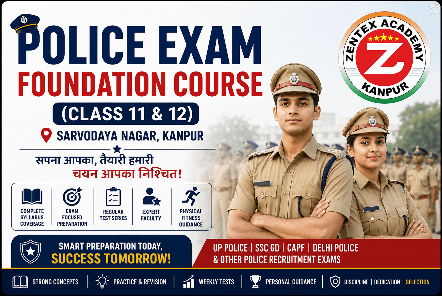 Police Exam Foundation Course (Class 11 & 12) Sarvodaya Nagar,Kanpur