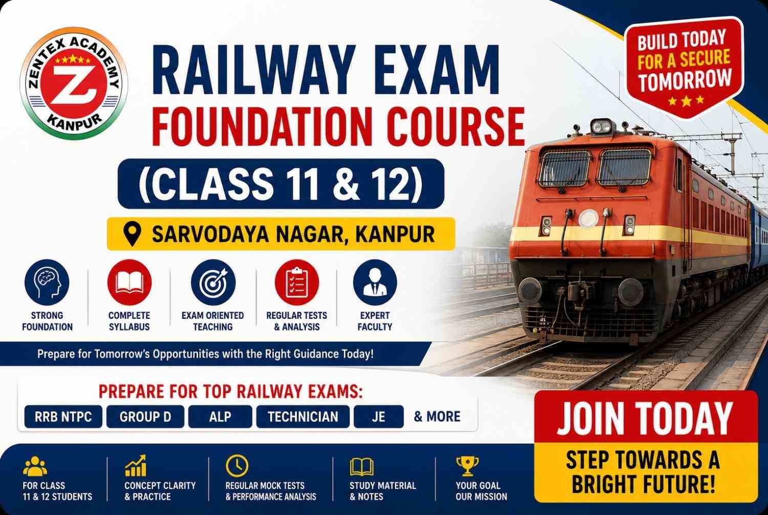 Railway Exam Foundation Course (Class 11 & 12) Sarvodaya Nagar, Kanpur