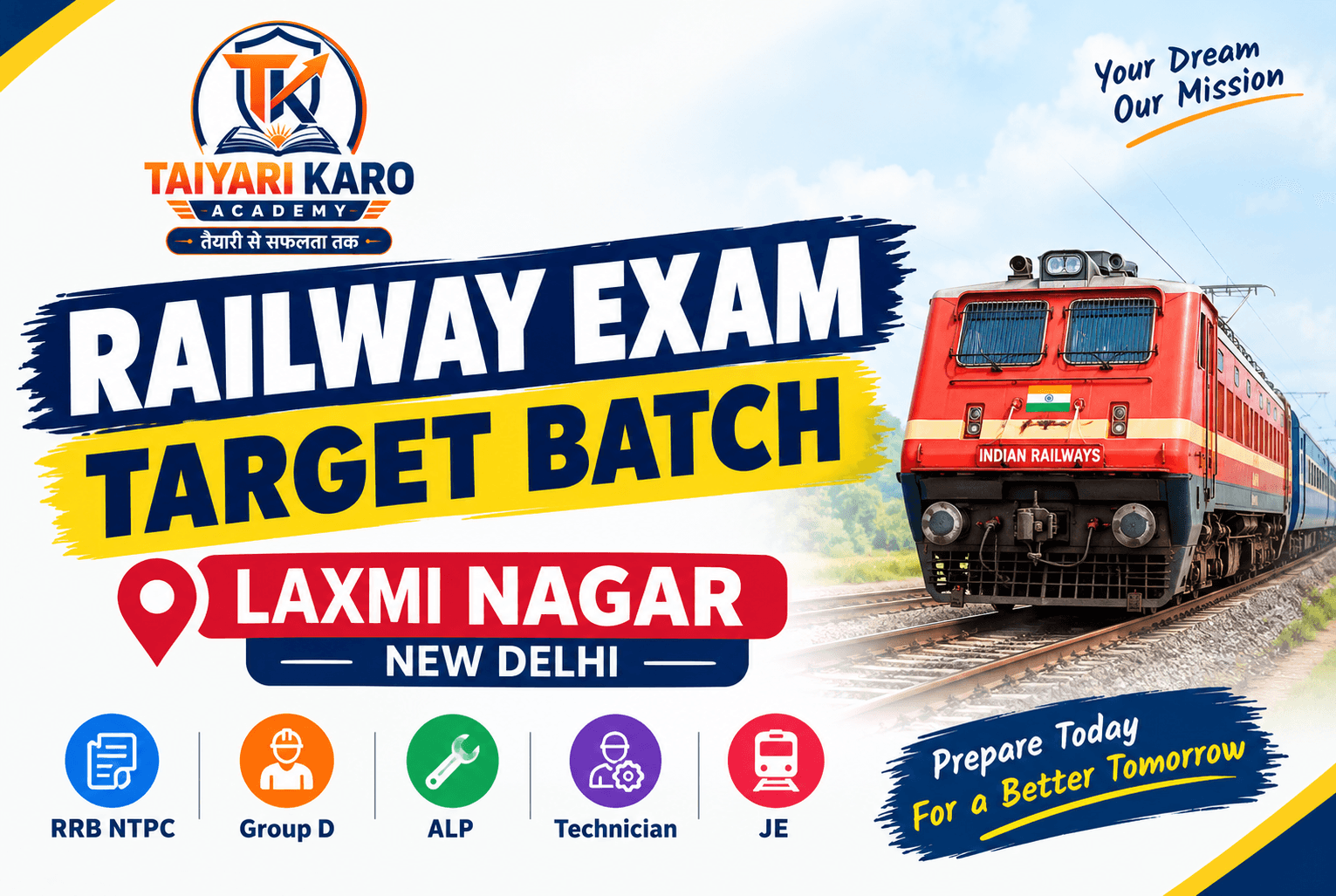 Best Railway RRB NTPC Exam Preparation In Laxmi Nagar New Delhi