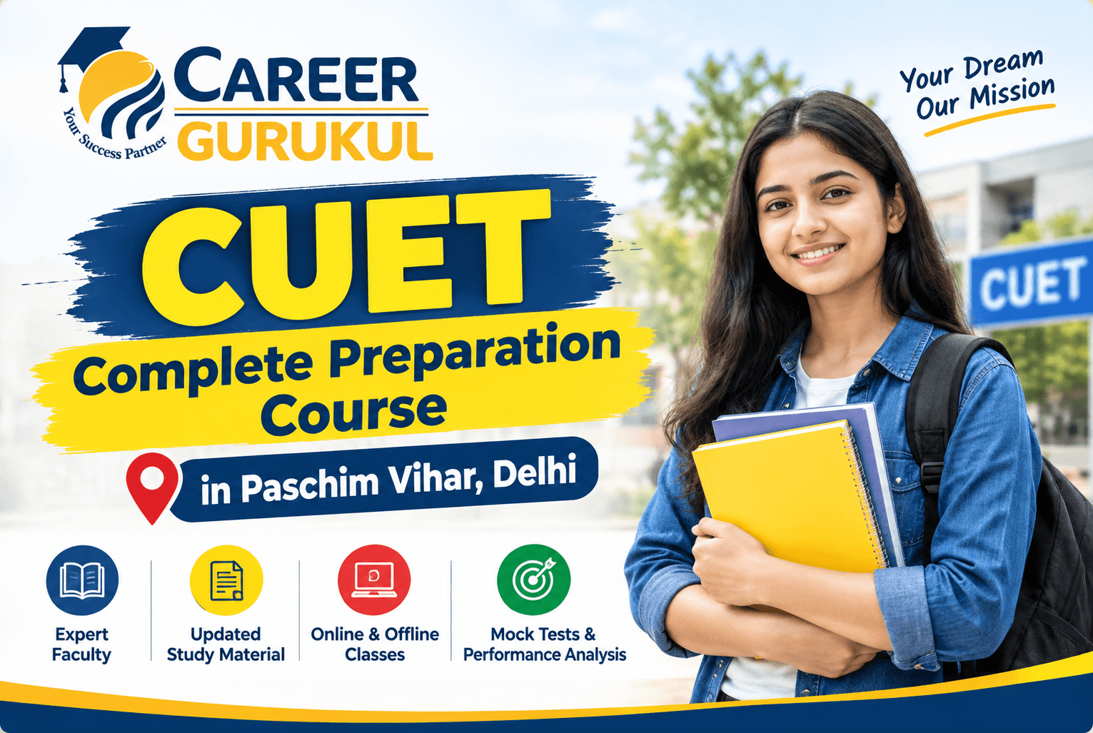 CUET Coaching in Paschim Vihar Delhi
